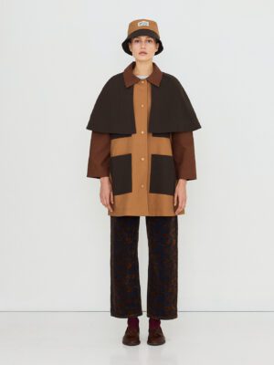 COLORBLOCK TRENCH COAT UMBER